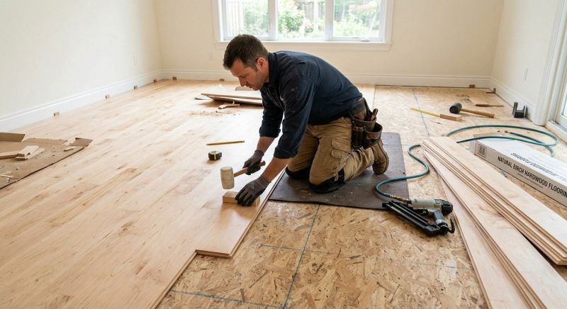 Birch Floor Installation in Reston, VA