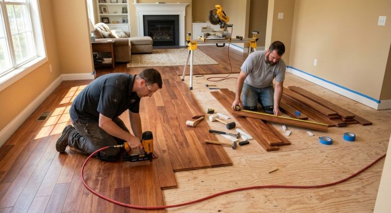 Cherry Floor Installation in Fauquier County, VA
