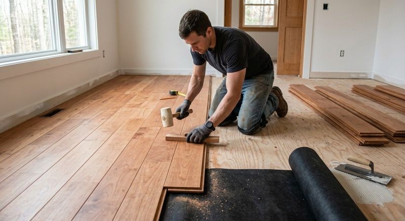 Cherry Floor Installation in Sterling, VA