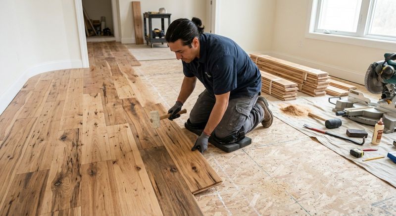 Hickory Floor Installation in Reston, VA