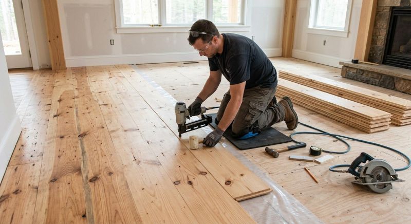 Pine Floor Installation in Reston, VA
