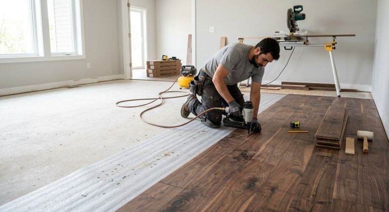 Walnut Flooring Installation in Reston, VA